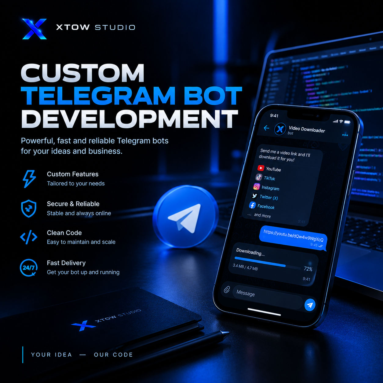 Custom Telegram Bot Development